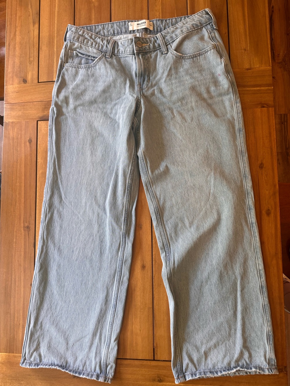 Hollister Light Blue Low-Rise Baggy Jeans